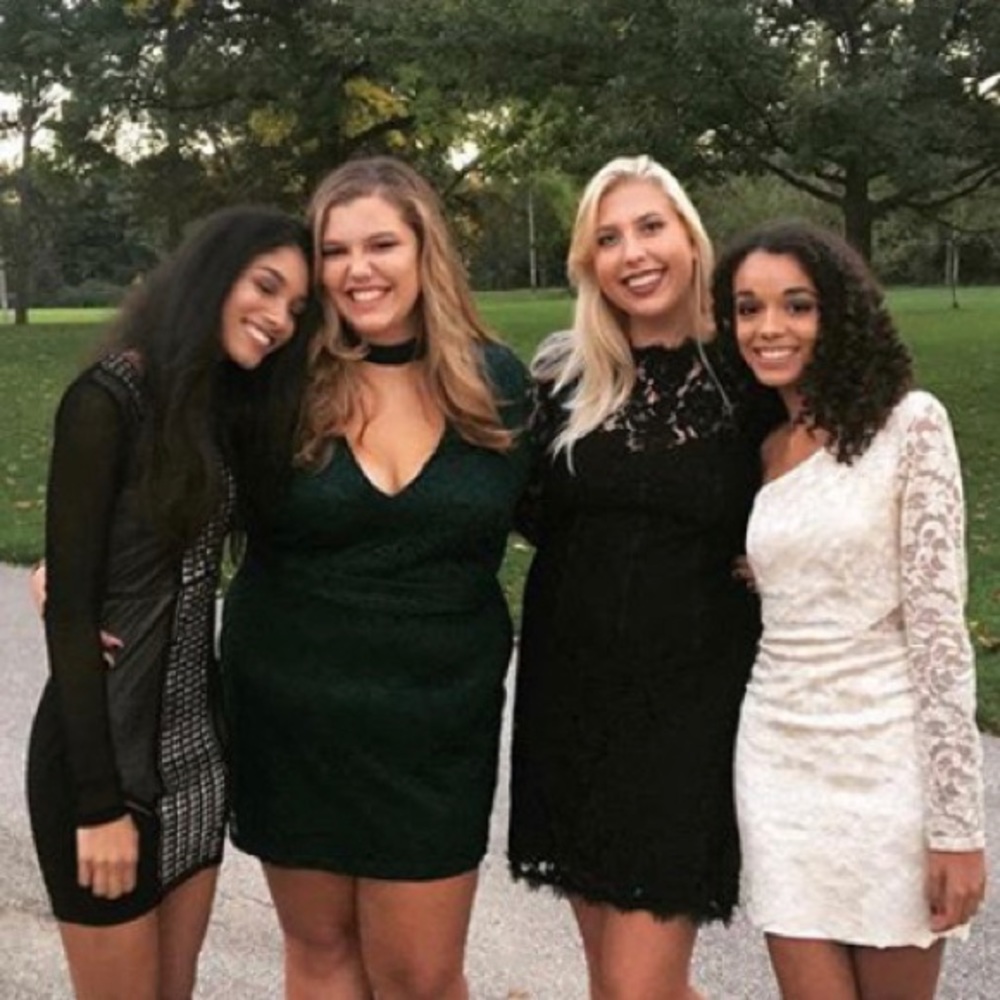 Bodycon choker green dress